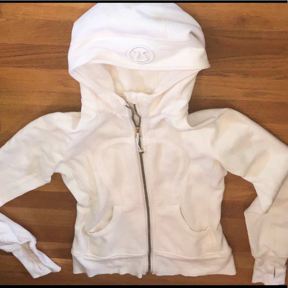Lululemon Cream Scuba Hoodie Sweatshirt
